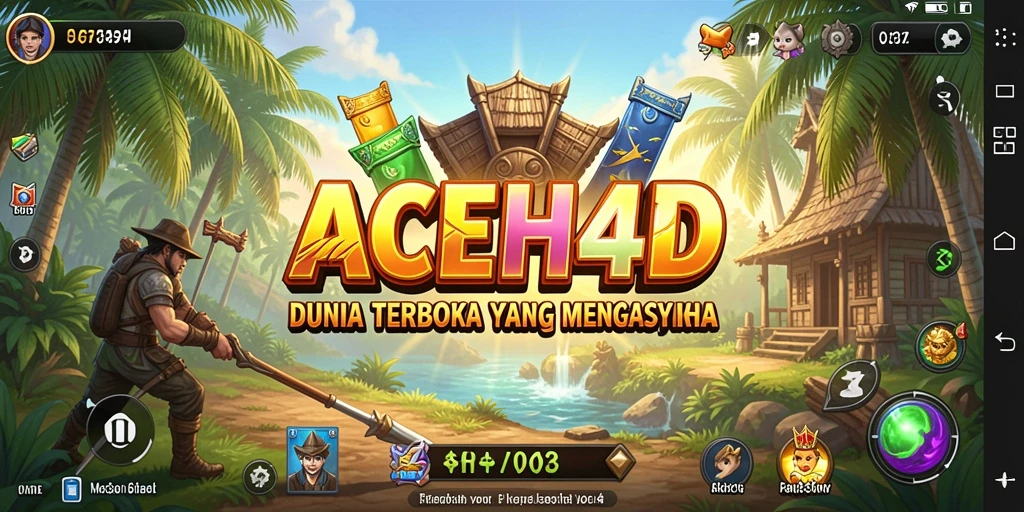 Screenshot gameplay ACEH4D yang menampilkan eksplorasi dunia terbuka.