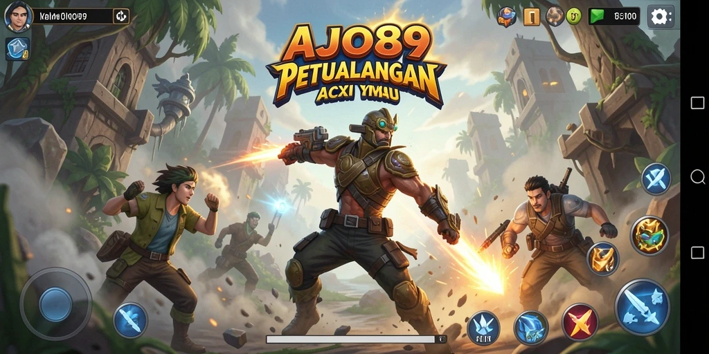 Screenshot AJO89 menampilkan momen aksi yang menegangkan dalam permainan.