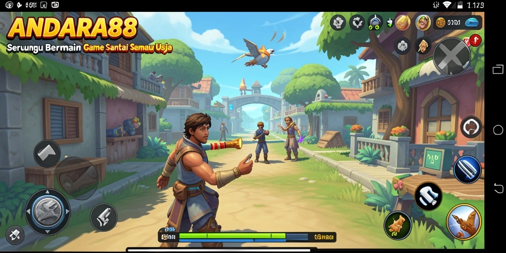 Tampilan gameplay ANDARA88 yang ceria dan menarik perhatian.
