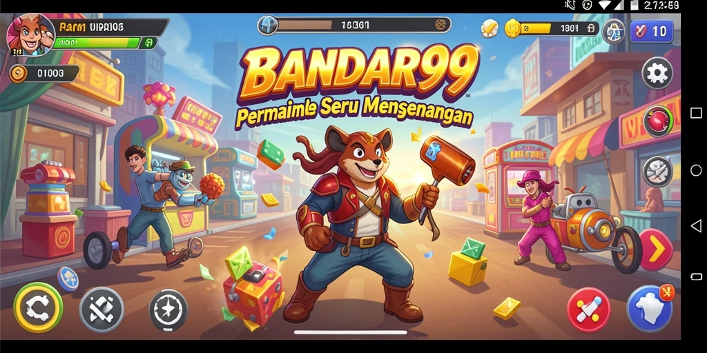 Screenshot utama menampilkan gameplay Arcade yang menantang.
