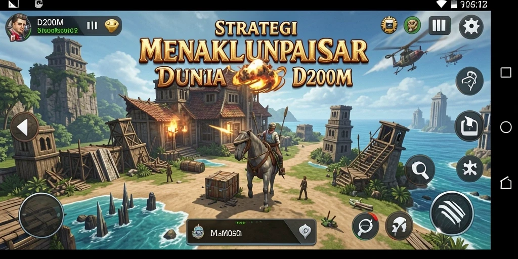Tampilan gameplay D200M yang menegangkan dalam pertempuran strategi.