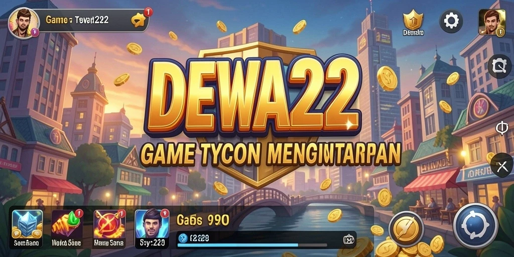 Screenshot gameplay DEWA22 menunjukkan pengelolaan bisnis yang menantang.