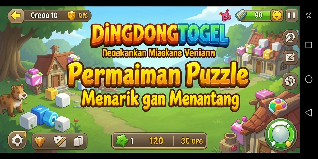 Screenshot DINGDONGTOGEL menampilkan gameplay puzzle yang menantang dan seru.