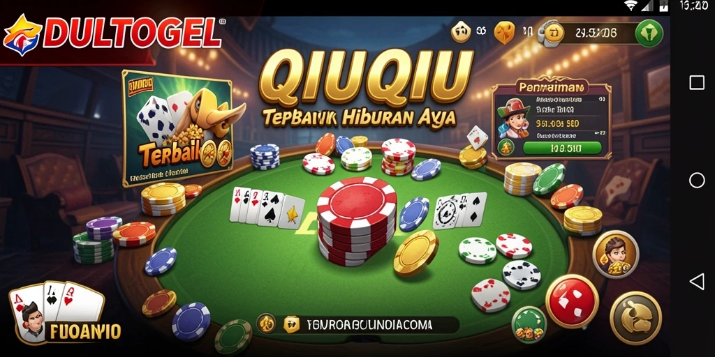 Screenshot DULTOGEL menampilkan permainan QiuQiu yang seru.