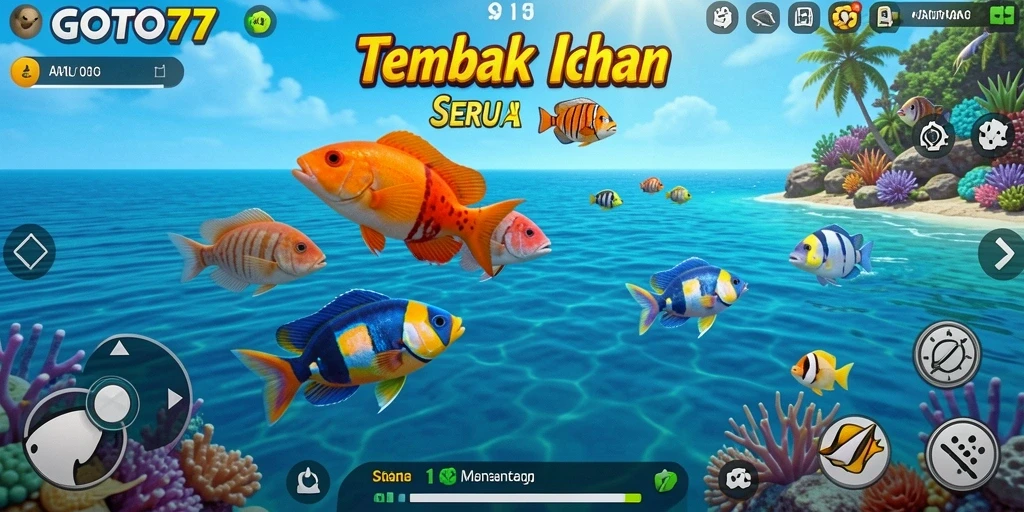 Tampilan gameplay menembak ikan yang seru di GOTO77.
