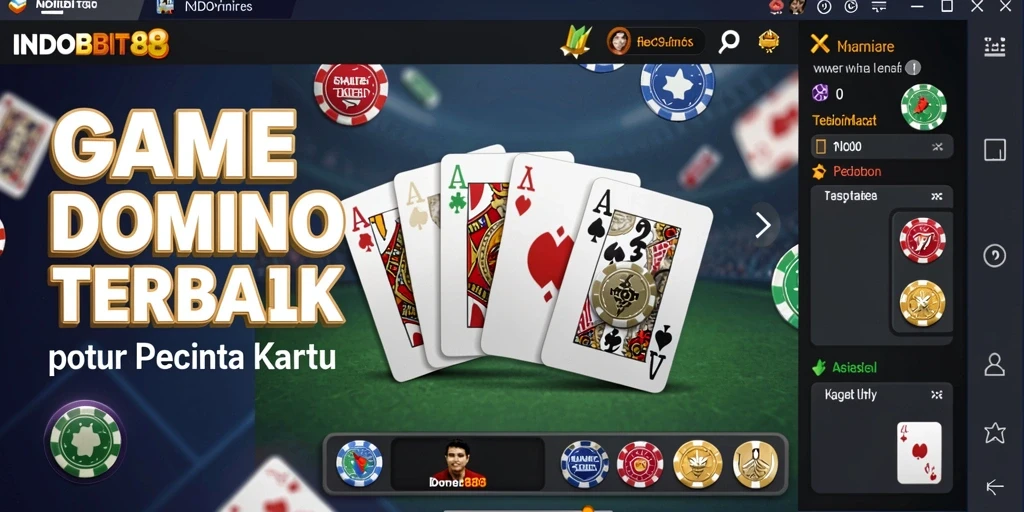 Screenshot utama INDOBIT88 menampilkan aksi seru permainan Domino.