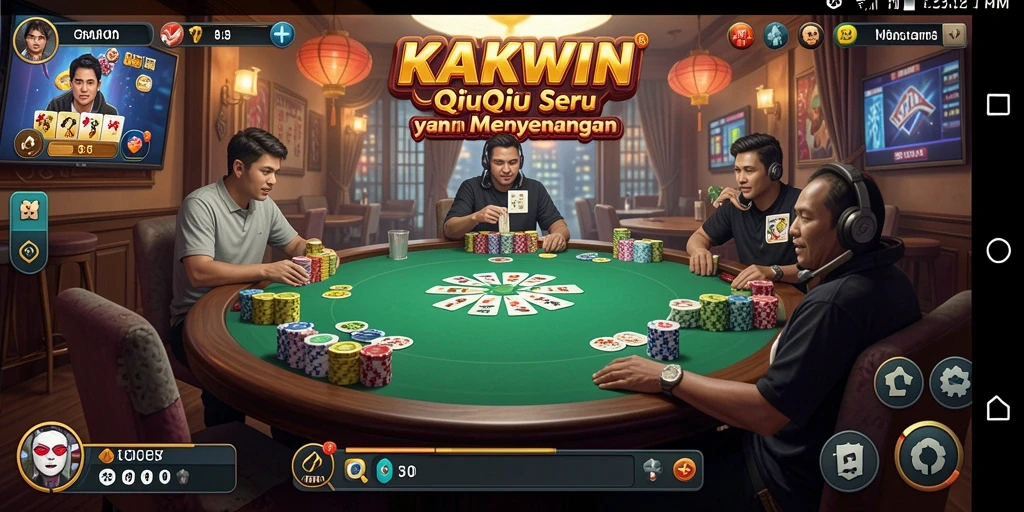 Screenshot utama KAKWIN menampilkan gameplay seru QiuQiu.