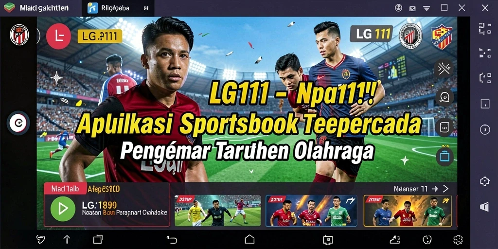 Tampilan interface LG111 yang menarik dan informatif untuk sportsbook.