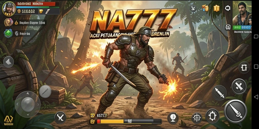Screenshot utama NA777 menampilkan intensitas pertarungan aksi yang mendebarkan.