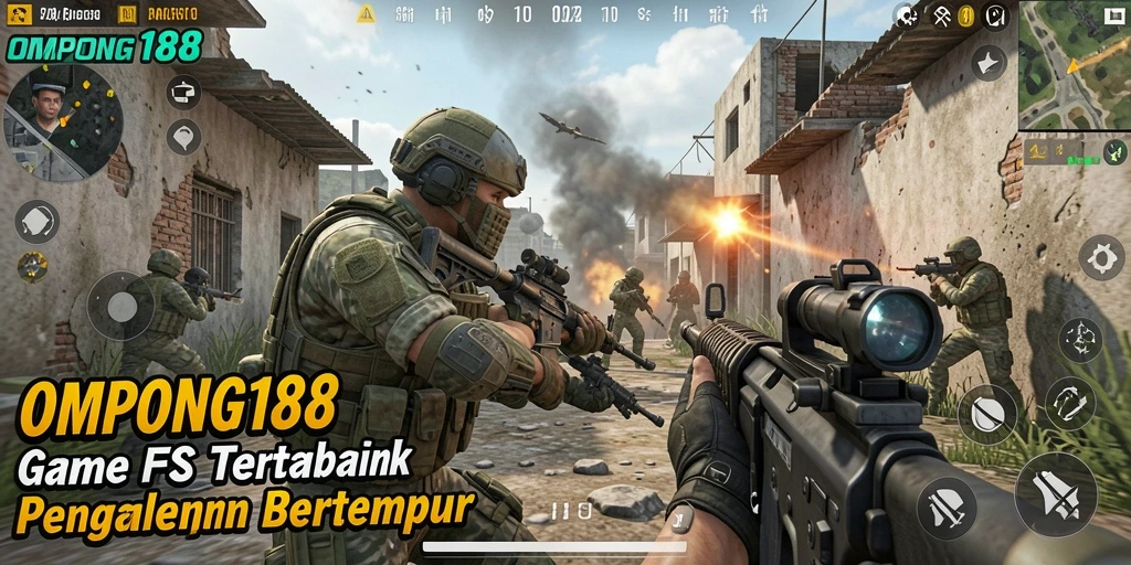 Screenshot gameplay OMPONG188 menampilkan momen aksi yang mendebarkan dalam permainan FPS.