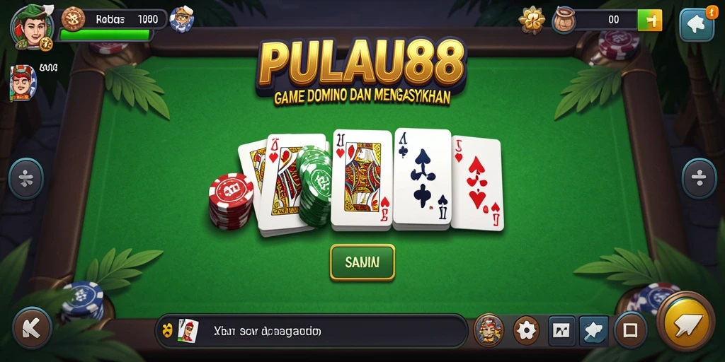 Screenshot utama PULAU88 menampilkan momen mendebarkan permainan Domino.