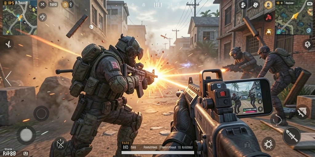 Tampilan seru aksi gameplay dalam RAP89 dengan grafis luar biasa.