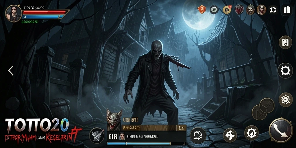 Gameplay menakutkan di dalam kegelapan, penuh ketegangan dan misteri.