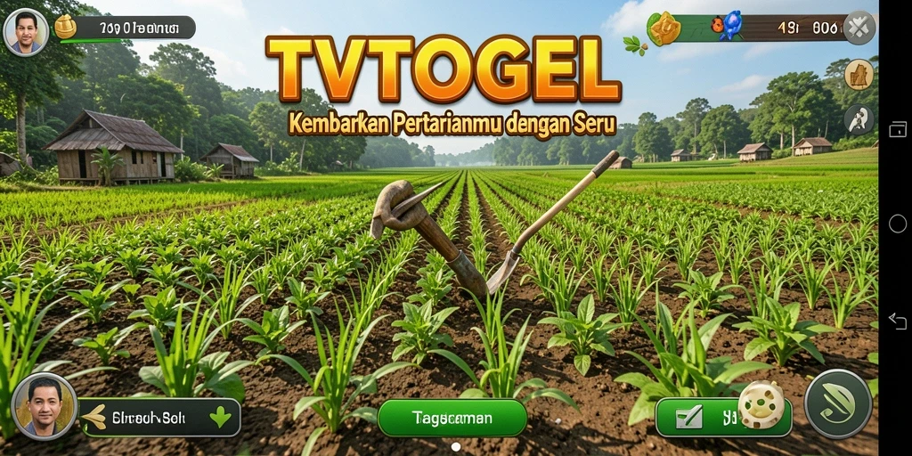 Tangkapan layar utama gameplay TVTOGEL dengan kebun yang hijau.