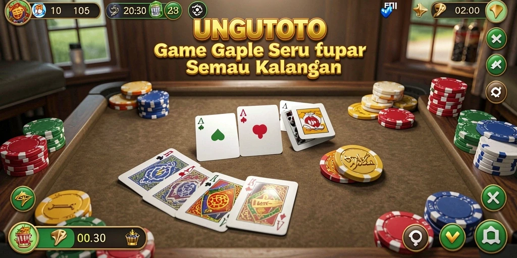 Gameplay seru Gaple dengan teman dan pemain dari seluruh Indonesia.